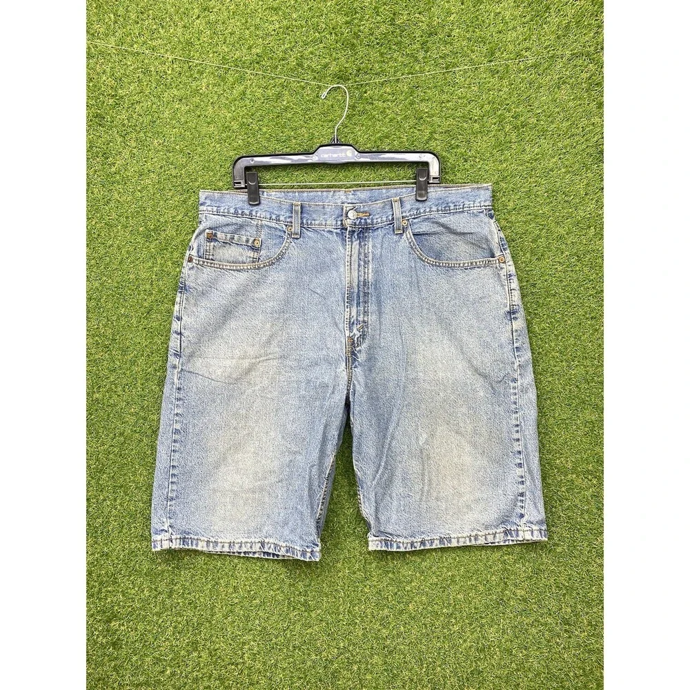 Levis 569 Jean Shorts Mens 38 Workwear Denim Relaxed Fit Wide Leg Work Skater